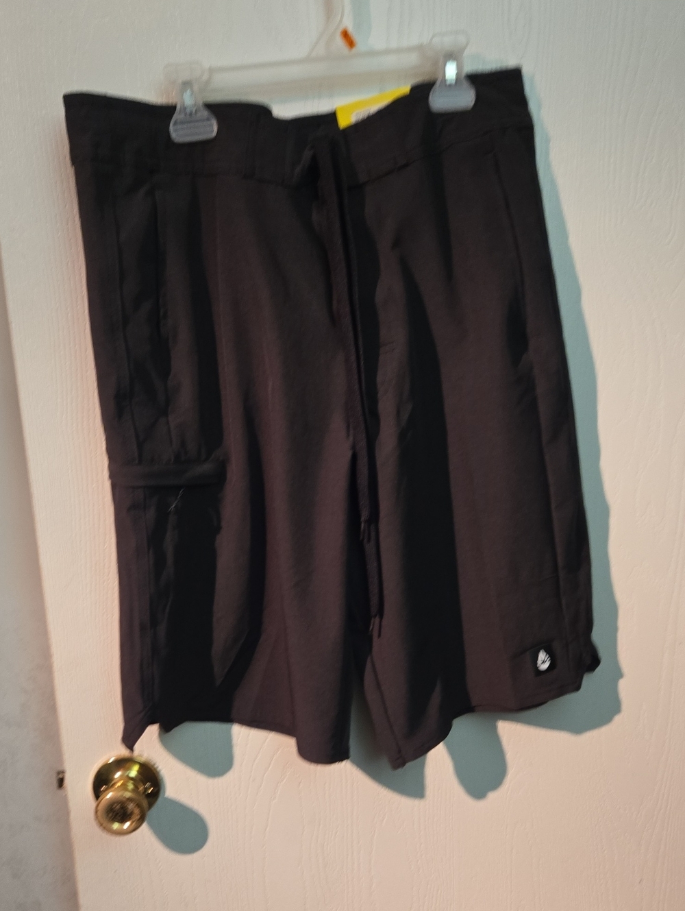 Men's Black Swim Trunks - Classic Drawstring Swim Shorts